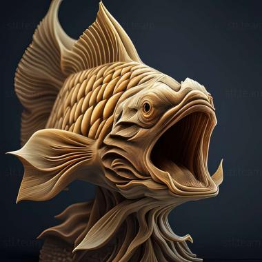 3D model Carp  toothed fish (STL)